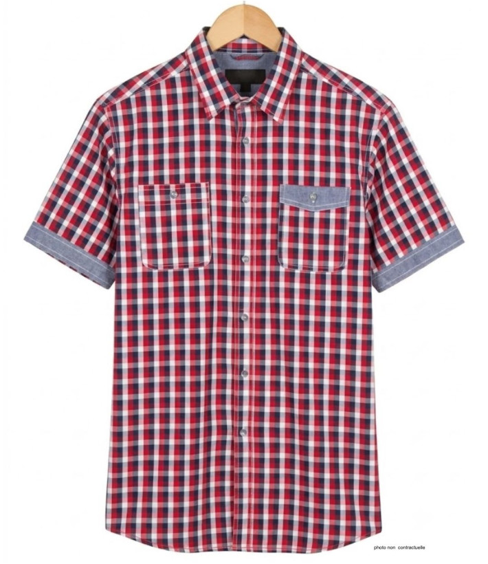 Chemise WINCHESTER TABASCO1 manches courtes coton finitions chambray