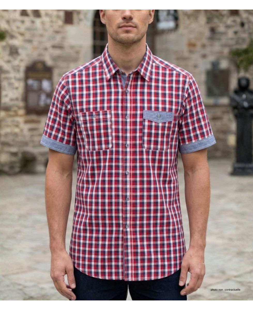 Chemise WINCHESTER TABASCO1 manches courtes coton finitions chambray