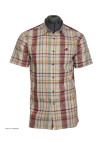 Chemise TACOMA1 manches courtes coton & lin beige orange