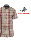 Chemise TACOMA1 manches courtes coton & lin beige orange
