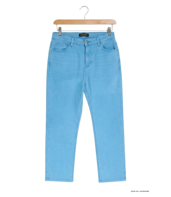 Pantalon corsaire extensible bleu aqua femme – Confort & style