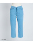 Pantalon corsaire extensible bleu aqua femme – Confort & style