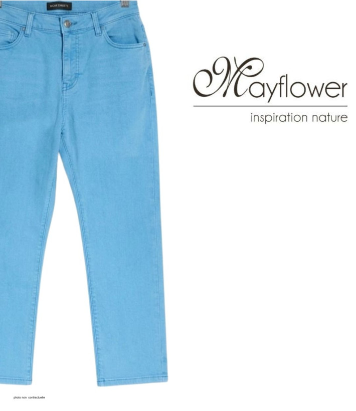 Pantalon corsaire extensible bleu aqua femme – Confort & style