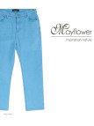 Pantalon corsaire extensible bleu aqua femme – Confort & style