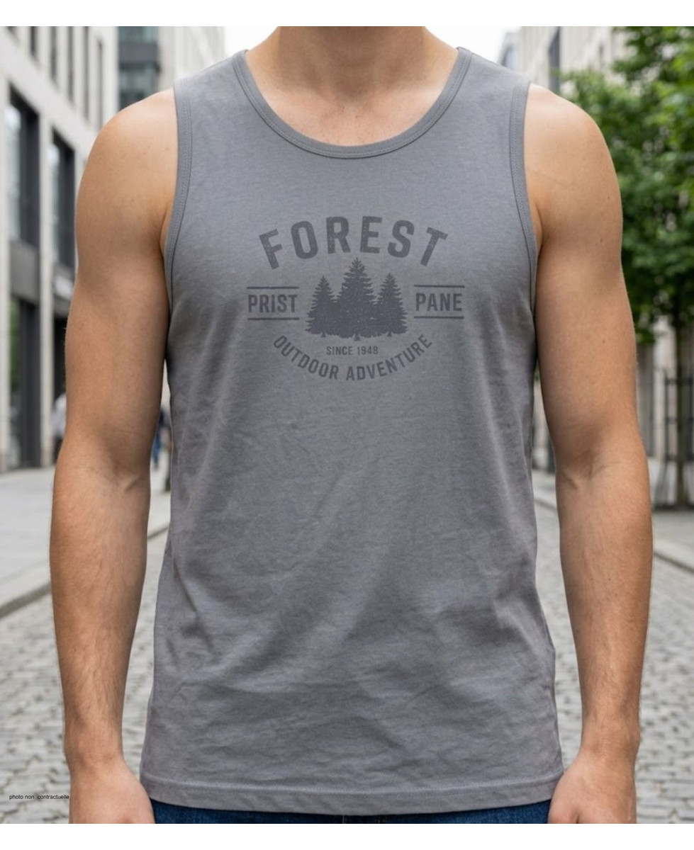 Débardeur sport pour homme de couleur grise modèle SARMENT2 de la marque CHALLENGER en jersey de coton.