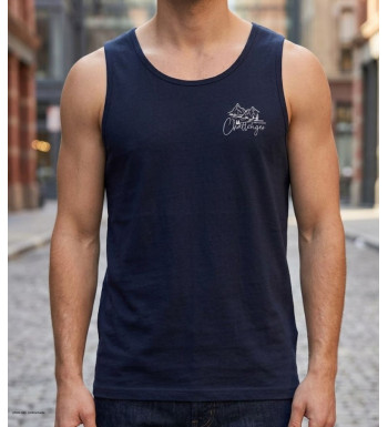 Débardeur sans manches pour homme Challenger modèle Start 2 de coloris noir, vue de face.