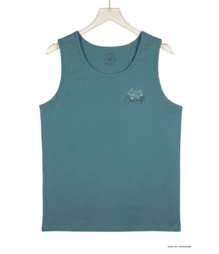 Débardeur Homme Challenger Start 1 Vert – Confort Coton Jersey