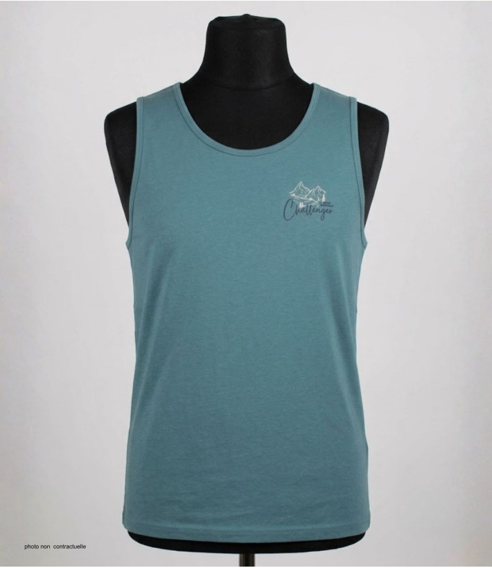 Débardeur Homme Challenger Start 1 Vert – Confort Coton Jersey