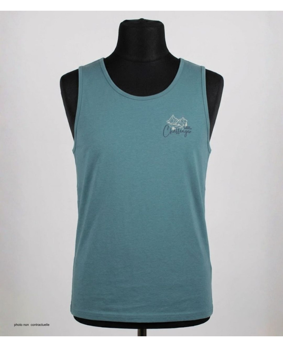 Débardeur Homme Challenger Start 1 Vert – Confort Coton Jersey