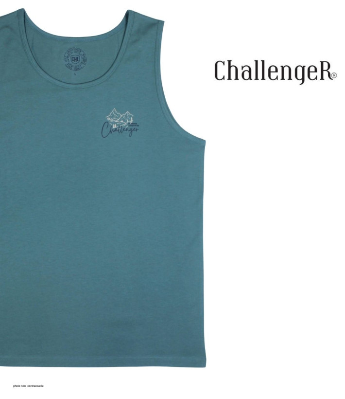 Débardeur Homme Challenger Start 1 Vert – Confort Coton Jersey