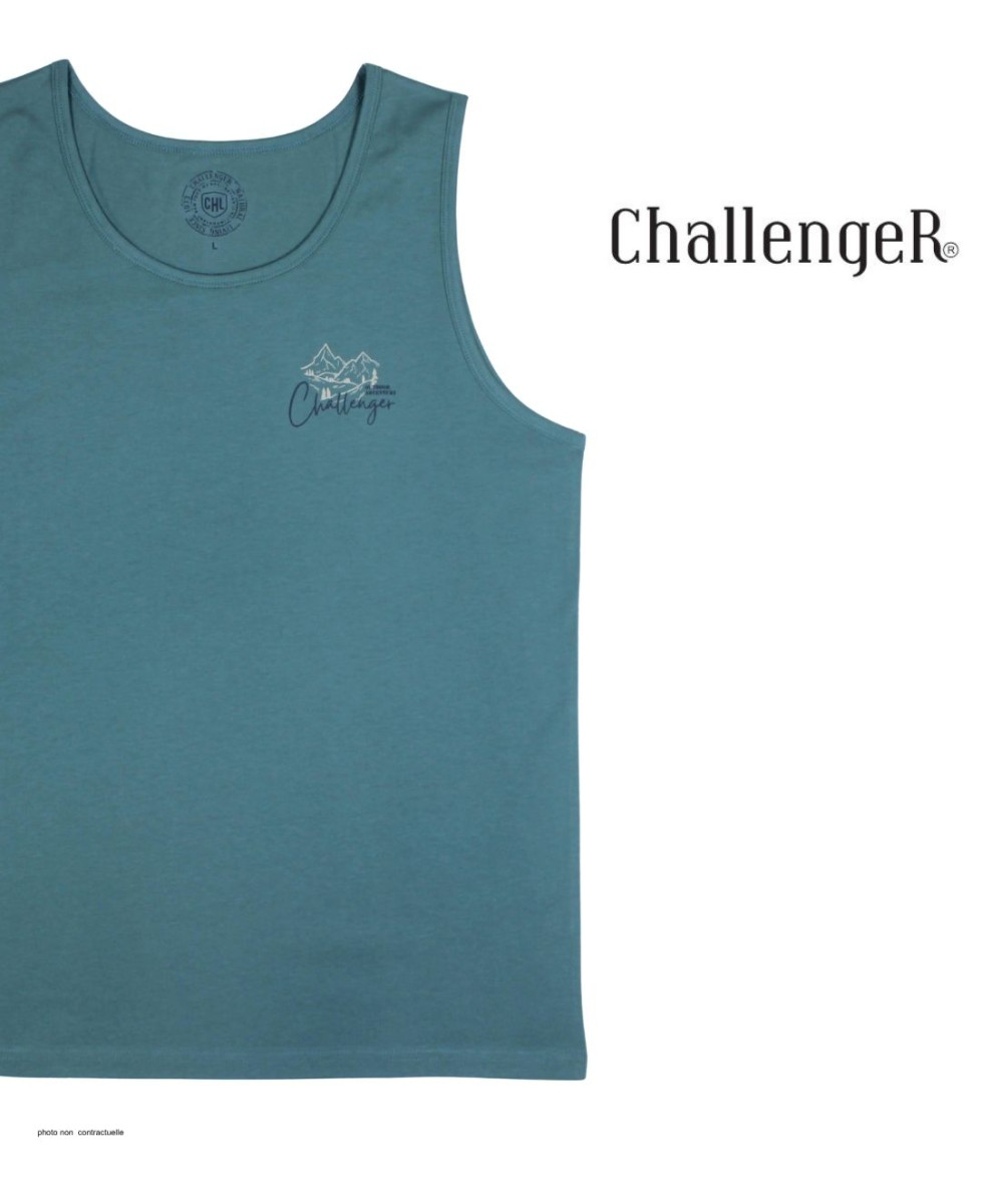 Débardeur Homme Challenger Start 1 Vert – Confort Coton Jersey