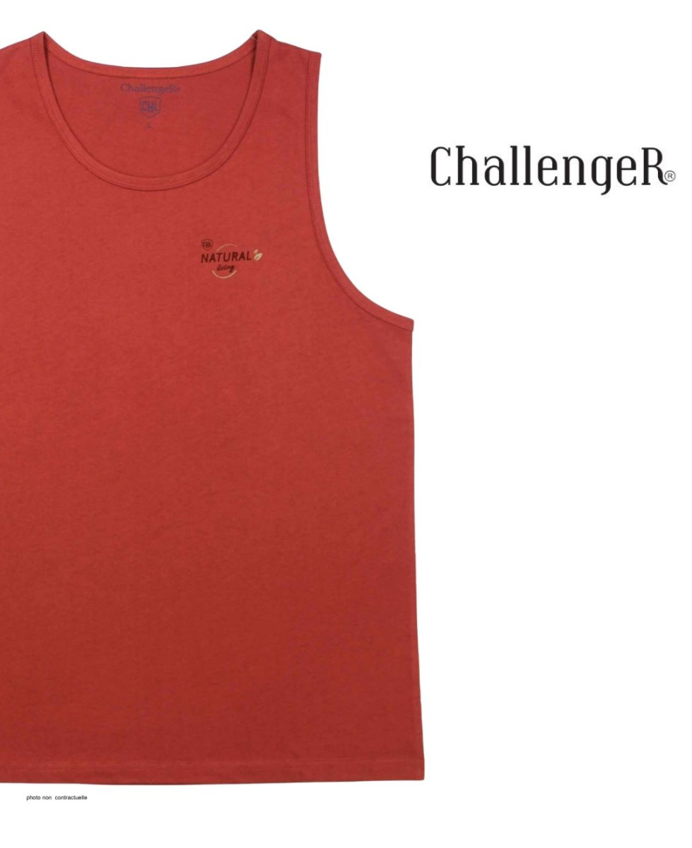 Débardeur Homme CHALLENGER SPOKE1 Brique — Confort Coton