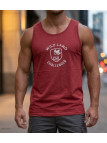 Débardeur homme Challenger modèle SORRY2 coloris bordeaux avec imprimé
