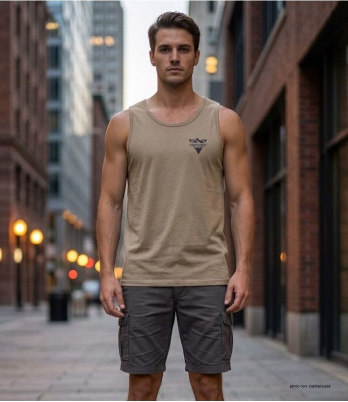 Débardeur Challenger SOLEIL Taupe | Coton Jersey 160g
