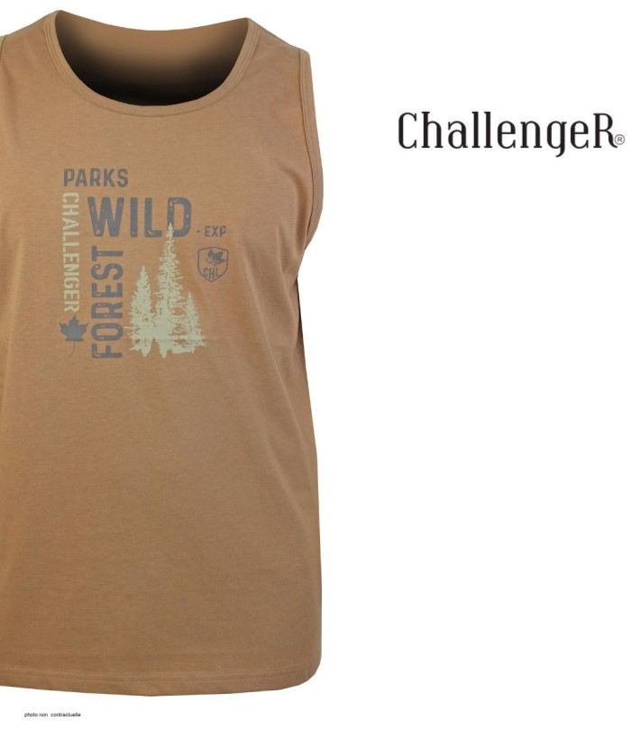 Débardeur Challenger SIG1 Camel | Coton Jersey 160g