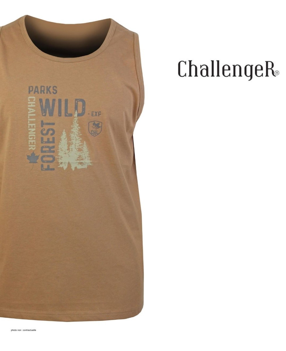 Débardeur Challenger SIG1 Camel | Coton Jersey 160g