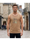 Débardeur Challenger SIG1 Camel | Coton Jersey 160g