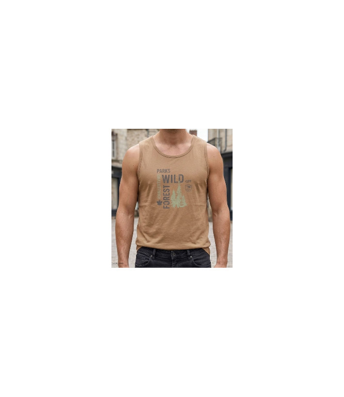 Débardeur Challenger SIG1 Camel | Coton Jersey 160g