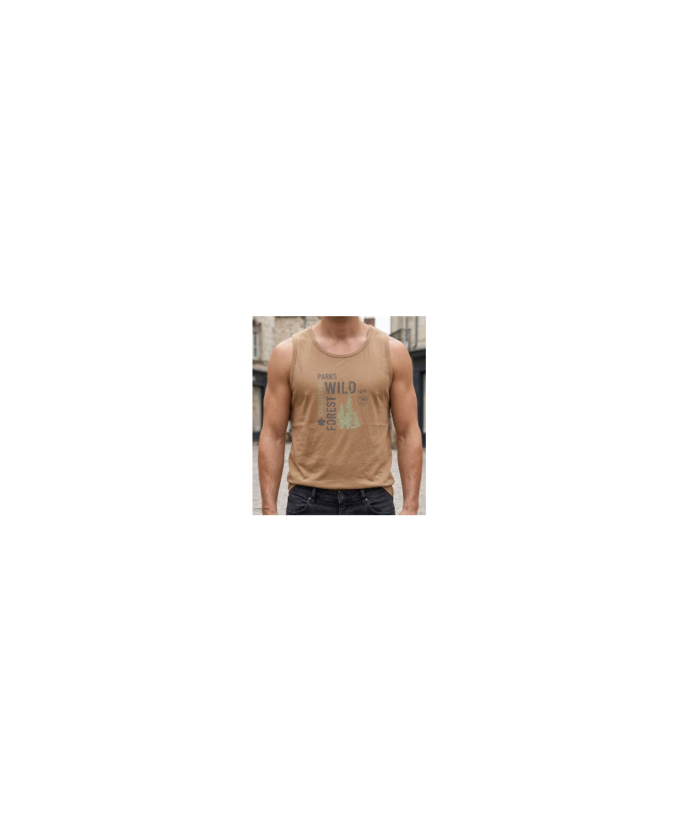 Débardeur Challenger SIG1 Camel | Coton Jersey 160g