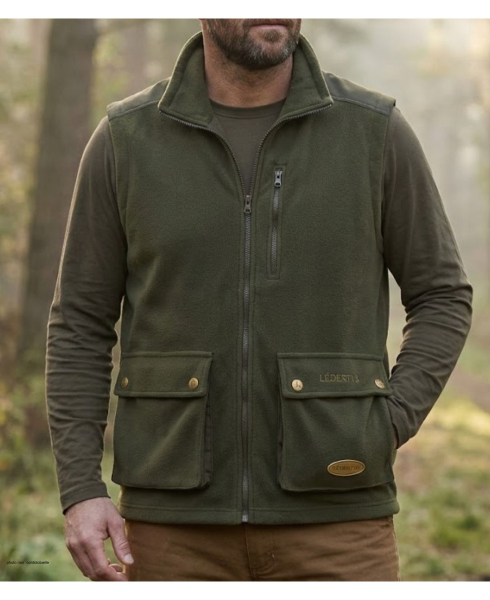 Gilet chasse polaire LEDERTYS LY0304 Kaki | Carnier & Renforts