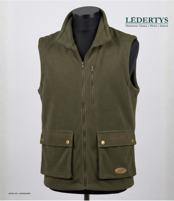 Gilet chasse polaire LEDERTYS LY0304 Kaki | Carnier & Renforts