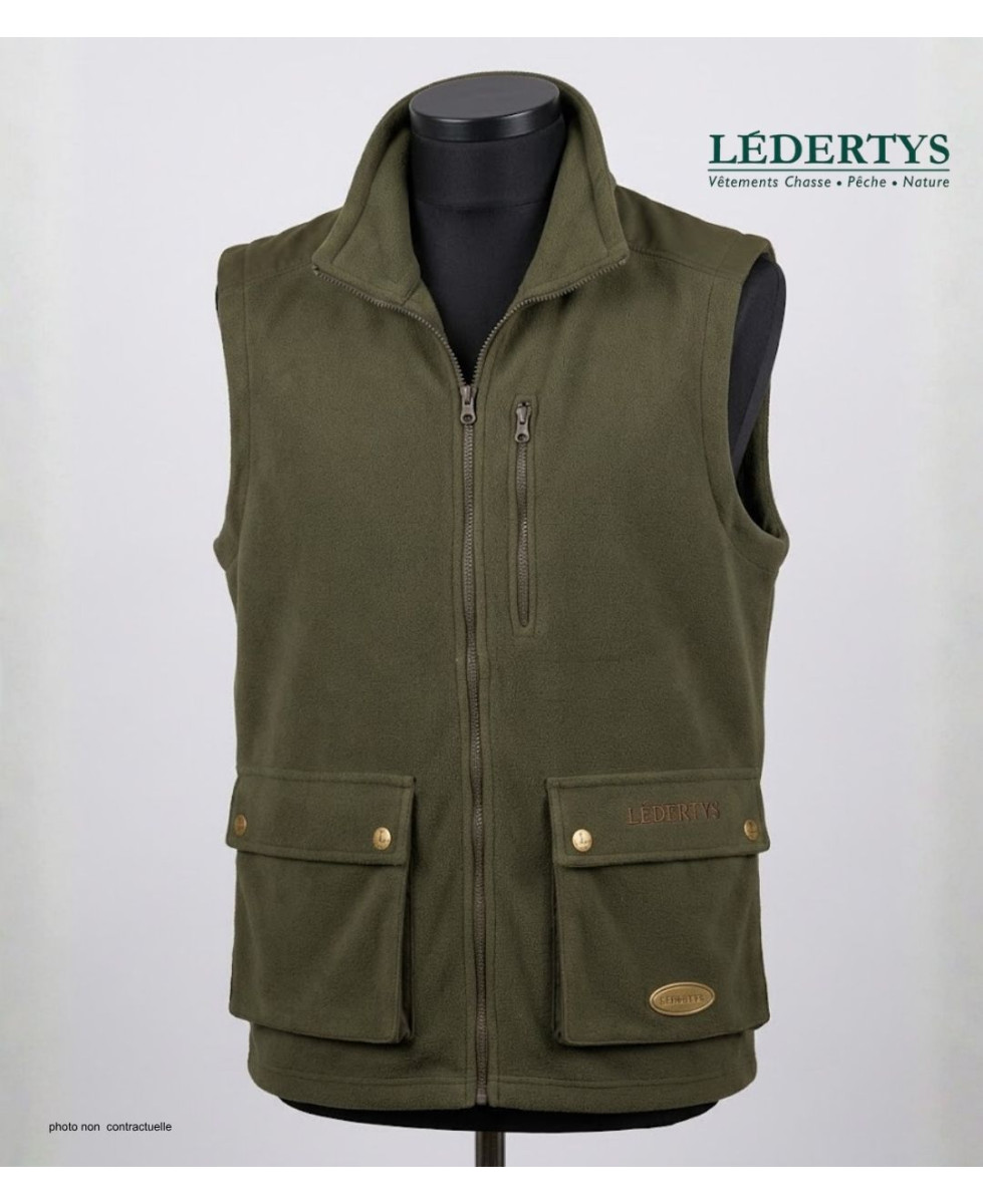 Gilet chasse polaire LEDERTYS LY0304 Kaki | Carnier & Renforts