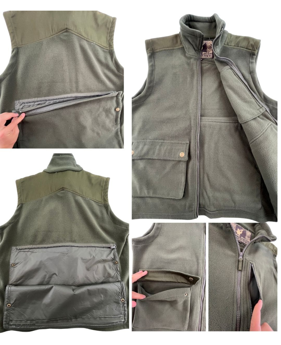 Gilet chasse polaire LEDERTYS LY0304 Kaki | Carnier & Renforts