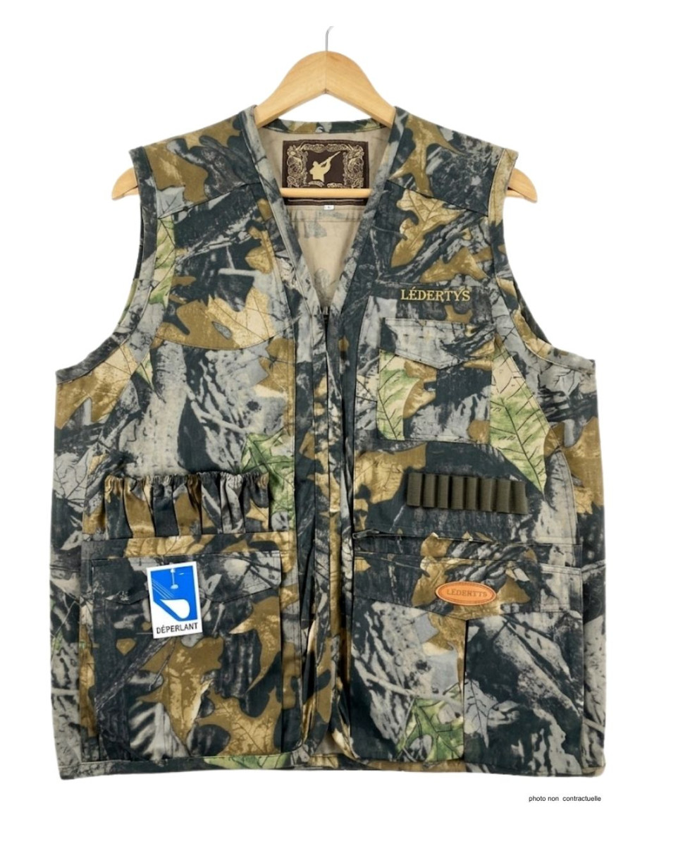 Gilet Chasse LEDERTYS Forestwood LY0205 | Camouflage & Carnier