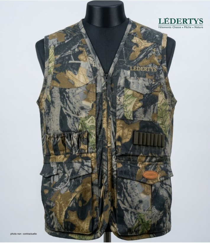 Gilet Chasse LEDERTYS Forestwood LY0205 | Camouflage & Carnier