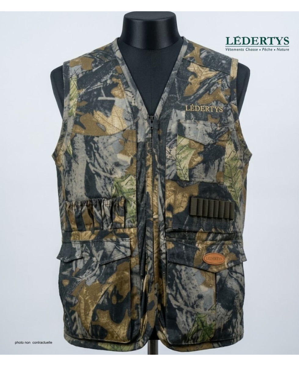Gilet Chasse LEDERTYS Forestwood LY0205 | Camouflage & Carnier
