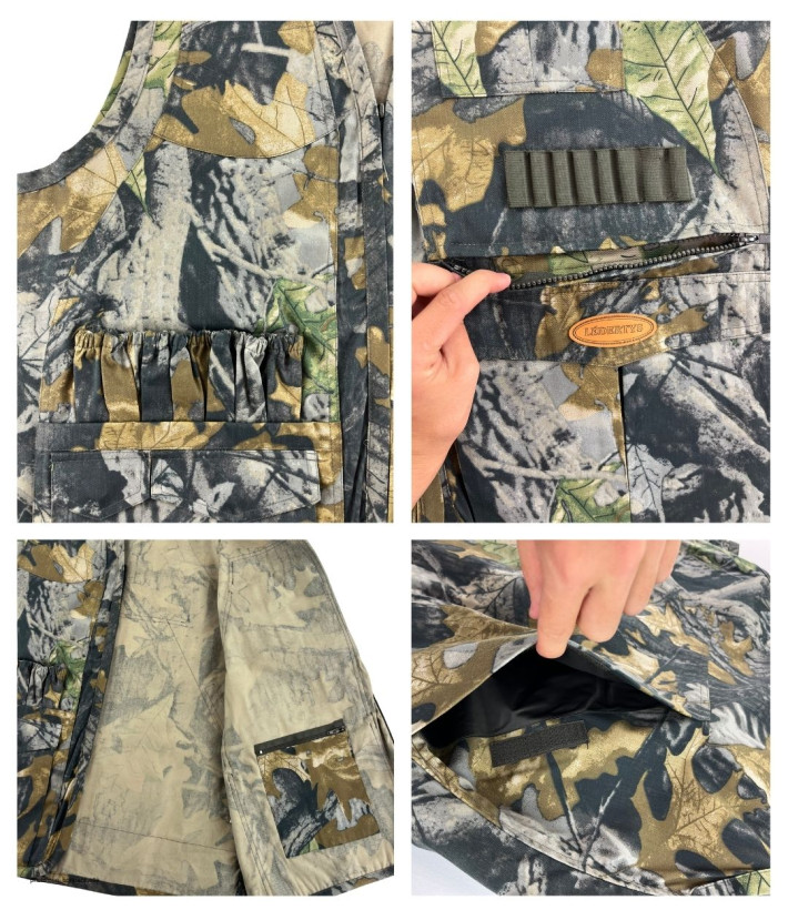 Gilet Chasse LEDERTYS Forestwood LY0205 | Camouflage & Carnier