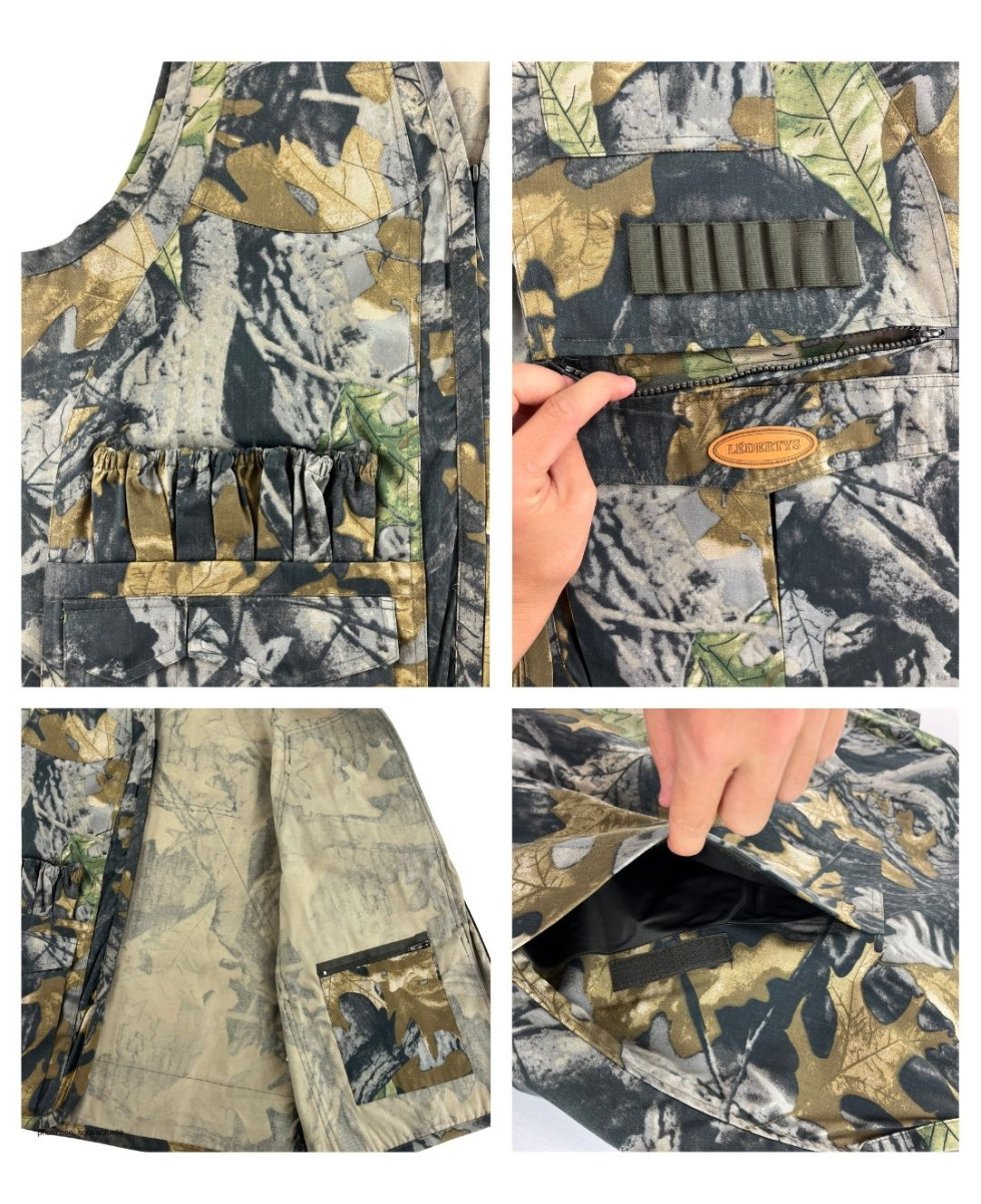 Gilet Chasse LEDERTYS Forestwood LY0205 | Camouflage & Carnier