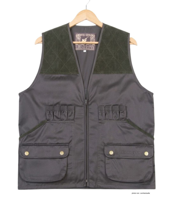 Gilet Chasse LEDERTYS Classic LY0200 | Déperlant & Carnier