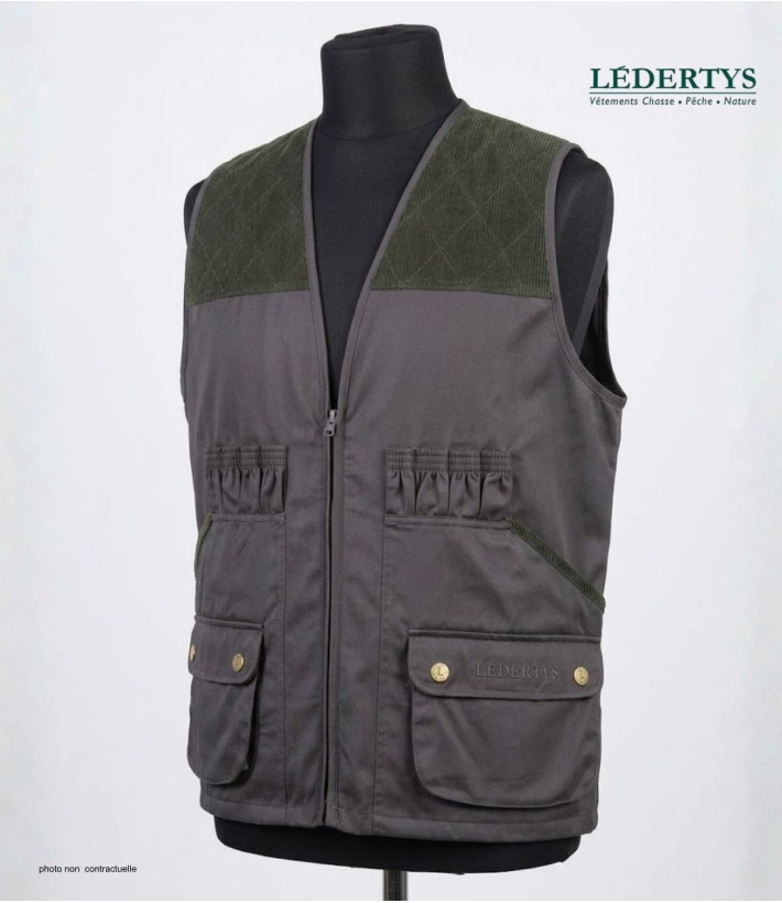Gilet Chasse LEDERTYS Classic LY0200 | Déperlant & Carnier