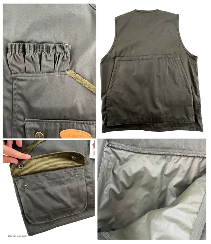 Gilet Chasse LEDERTYS Classic LY0200 | Déperlant & Carnier