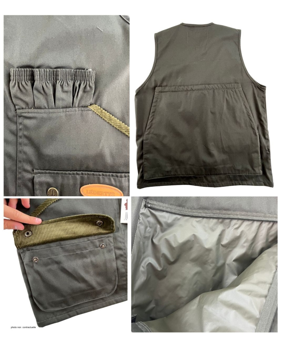 Gilet Chasse LEDERTYS Classic LY0200 | Déperlant & Carnier