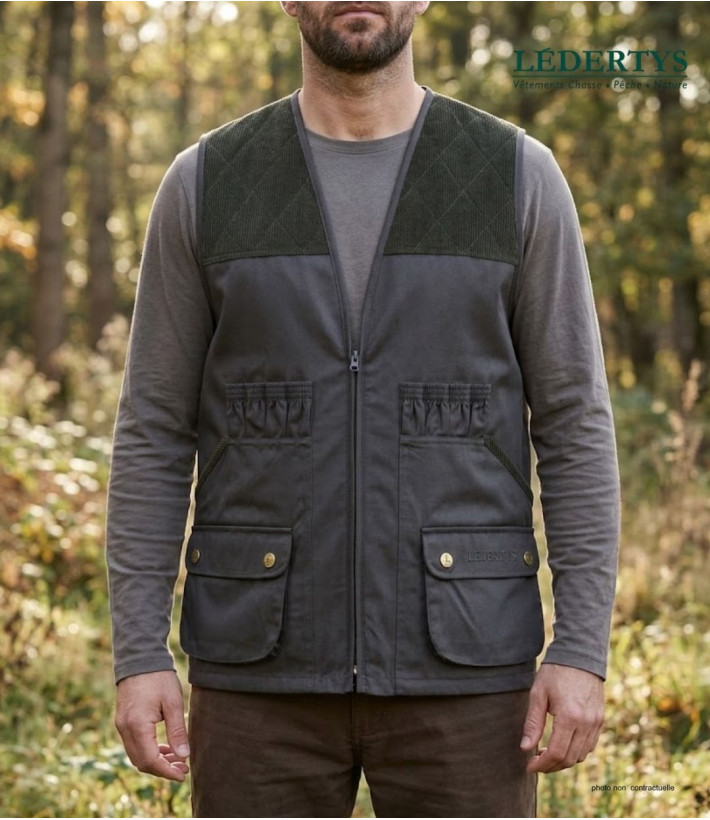 Gilet Chasse LEDERTYS Classic LY0200 | Déperlant & Carnier