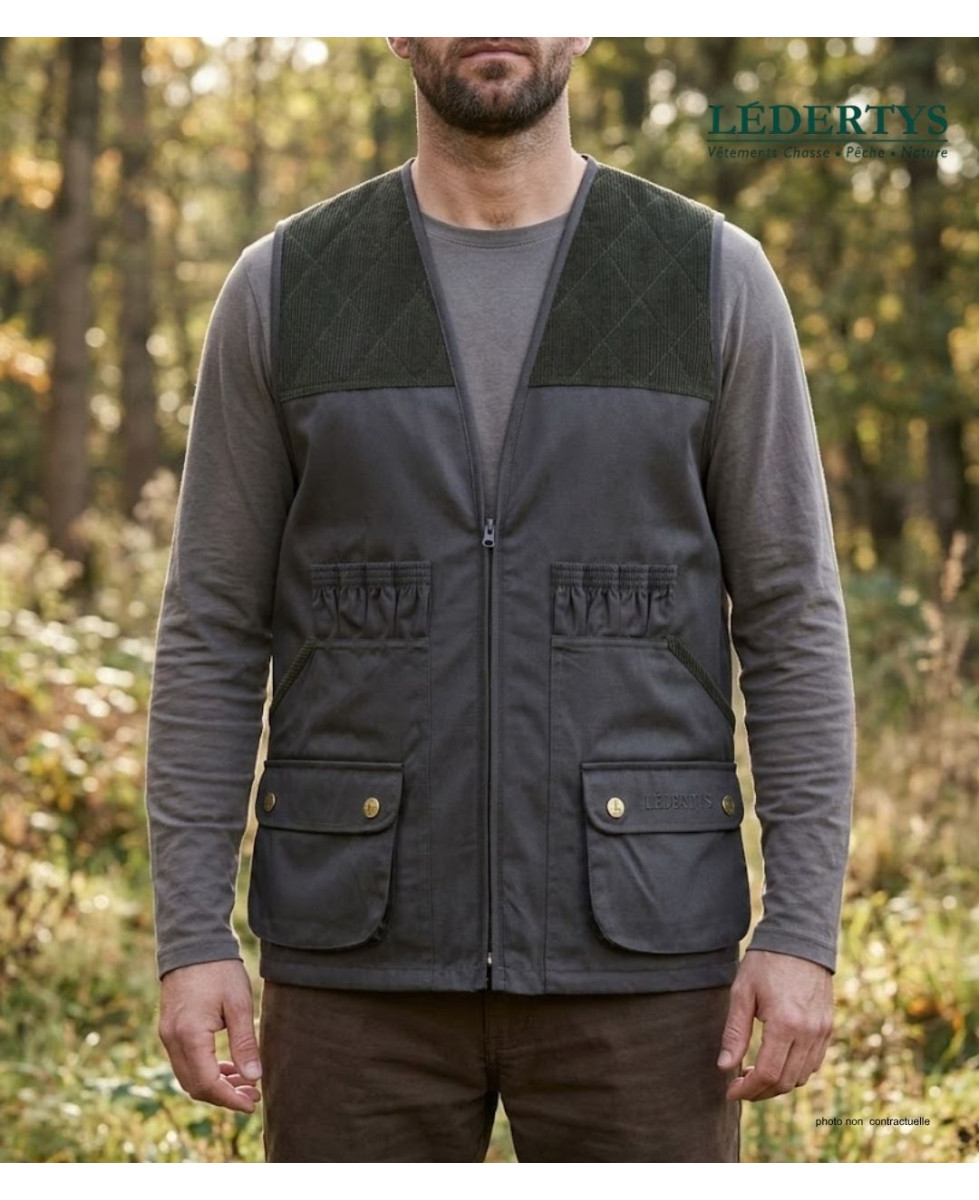Gilet Chasse LEDERTYS Classic LY0200 | Déperlant & Carnier