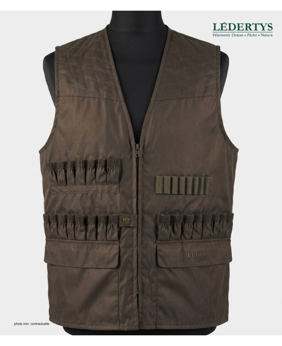 Gilet Chasse LEDERTYS Impercoat LY0209 | Carnier PVC & Cartouchière