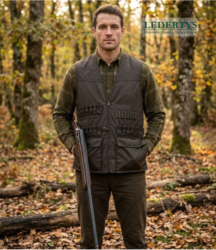 Gilet Chasse LEDERTYS Impercoat LY0209 | Carnier PVC & Cartouchière