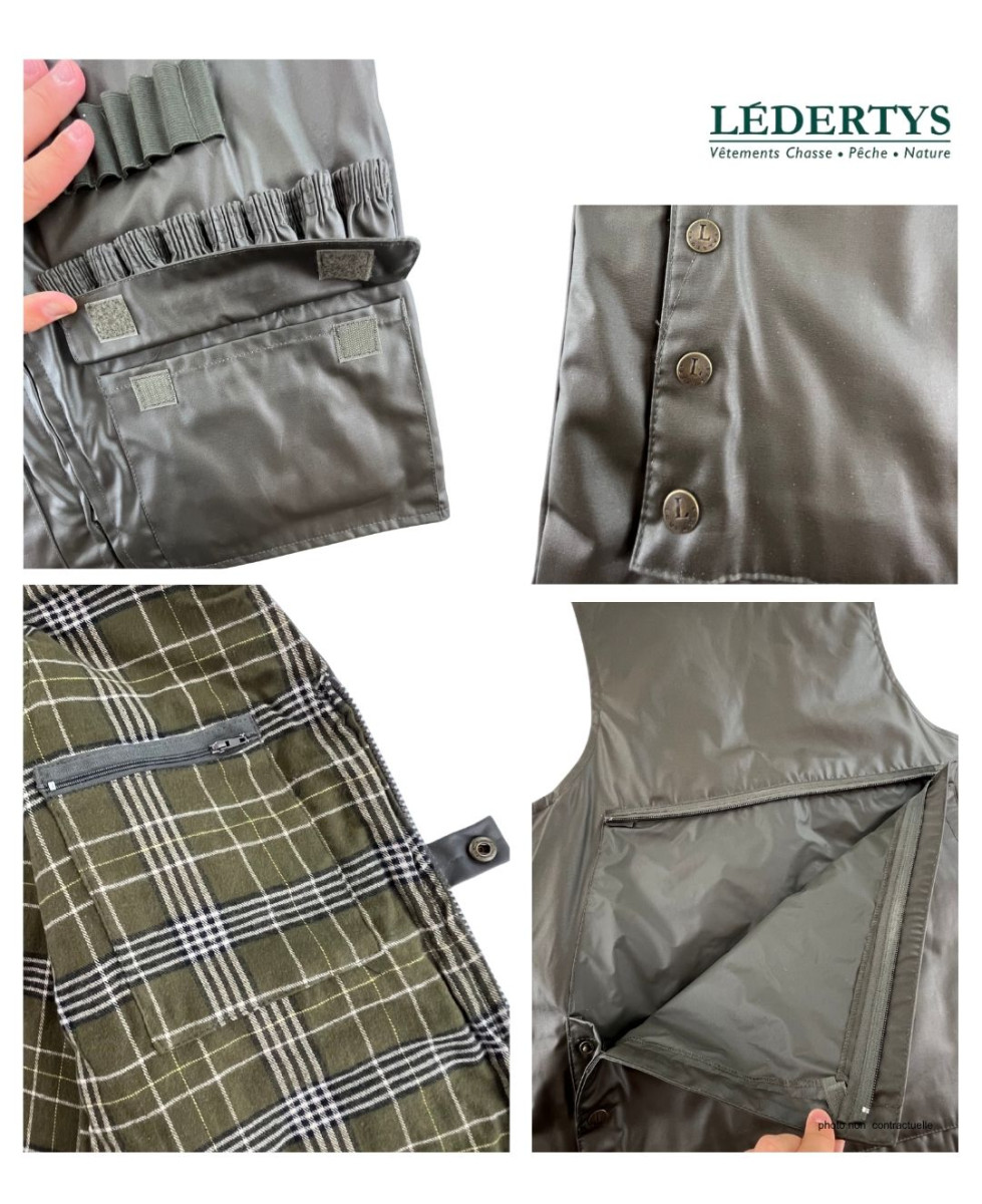 Gilet Chasse LEDERTYS Impercoat LY0209 | Carnier PVC & Cartouchière