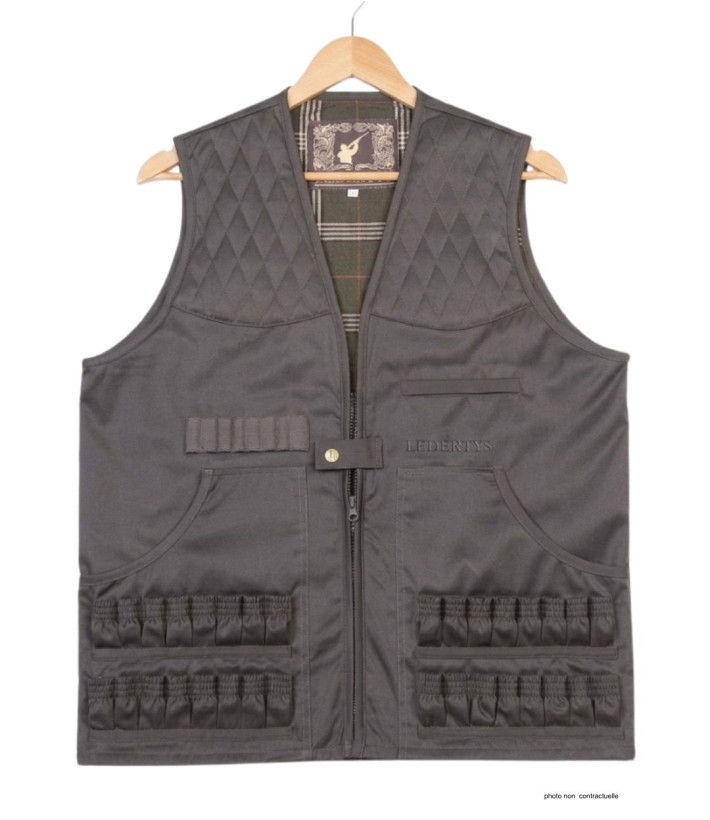 Gilet Chasse LEDERTYS Spécial Munitions LY0204 | Cartouchière