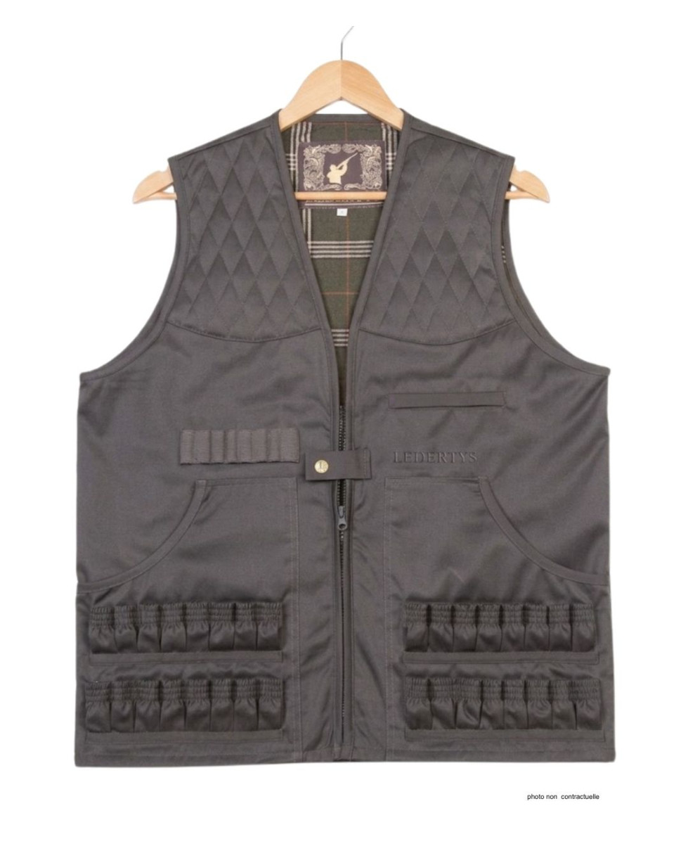 Gilet Chasse LEDERTYS Spécial Munitions LY0204 | Cartouchière