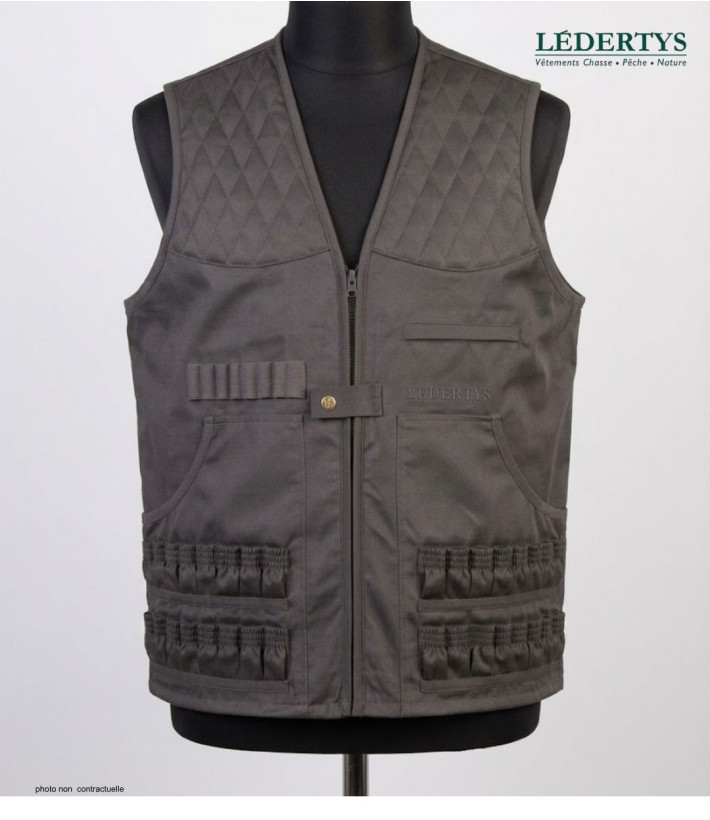 Gilet Chasse LEDERTYS Spécial Munitions LY0204 | Cartouchière
