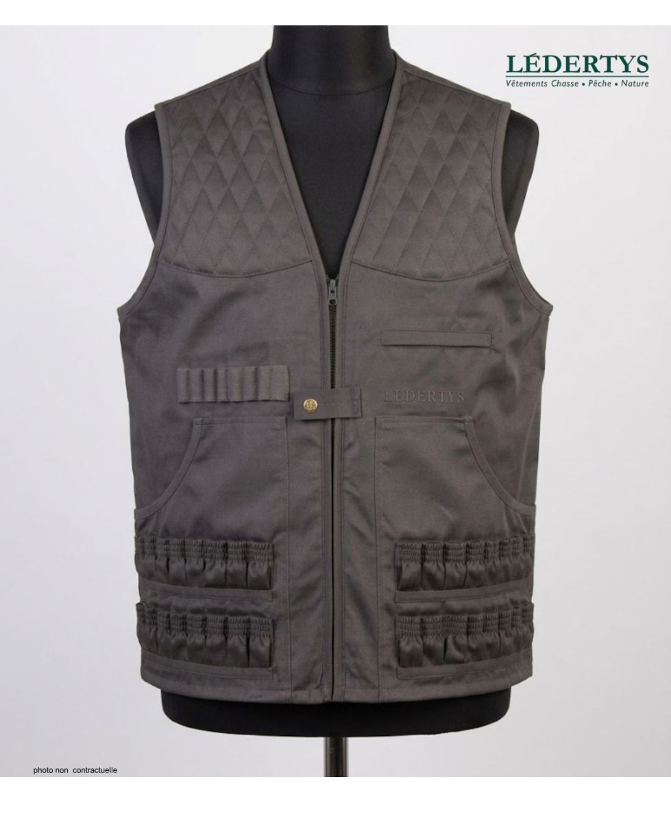 Gilet Chasse LEDERTYS Spécial Munitions LY0204 | Cartouchière