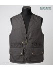LEDERTYS LY0207 — Gilet de chasse vert à cartouchière