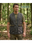 LEDERTYS LY0207 — Gilet de chasse vert à cartouchière