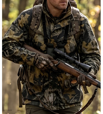 LEDERTYS LY0004 veste de chasse déperlante camouflage Forestwood kaki