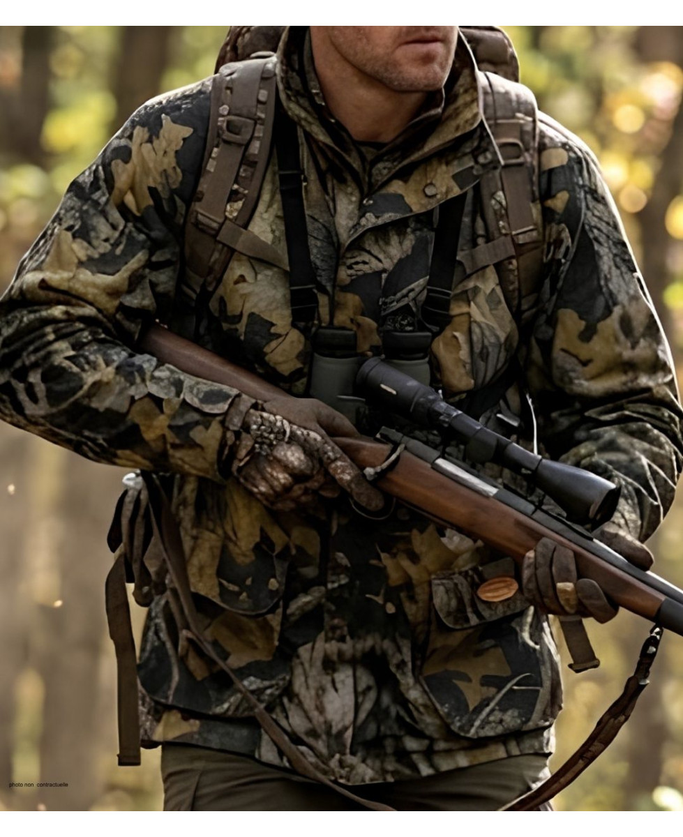 LEDERTYS LY0004 veste de chasse déperlante camouflage Forestwood kaki