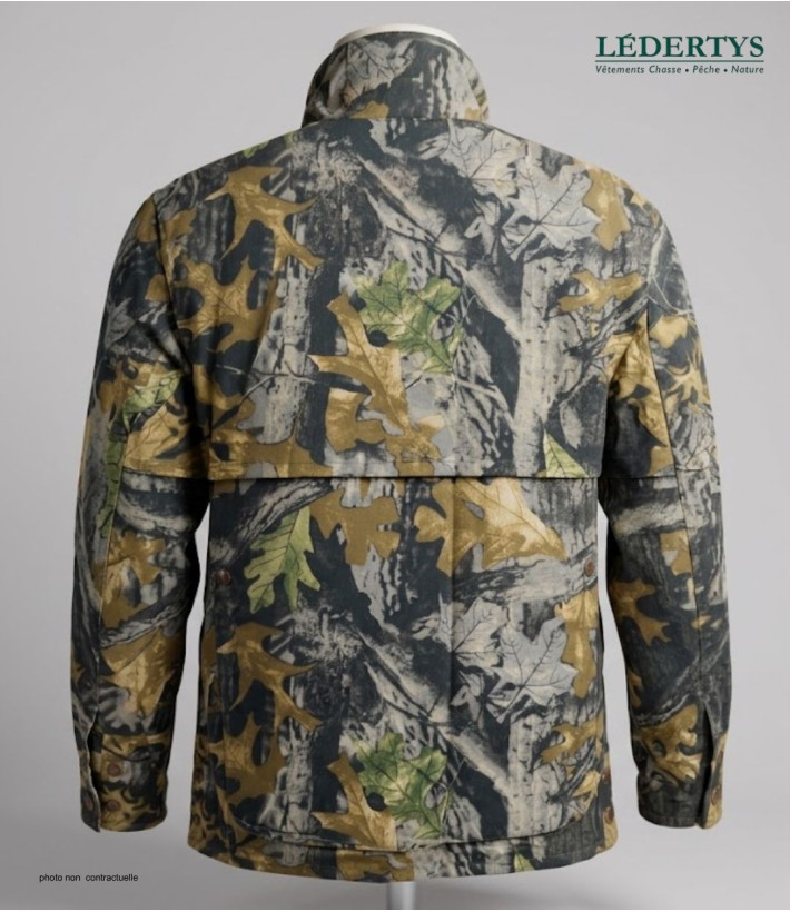 LEDERTYS LY0004 — Veste chasse camouflage Forestwood kaki